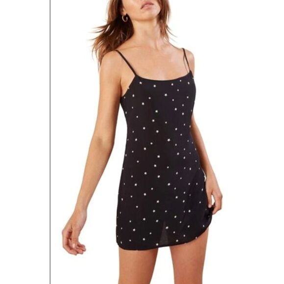 Reformation Lindsay Satellite Star Mini Dress 8 - Picture 1 of 5